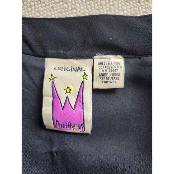 Anthony Original S Asian Style Duster Kimono Cover Up With Fringes And Sequins - Picture 6 of 9